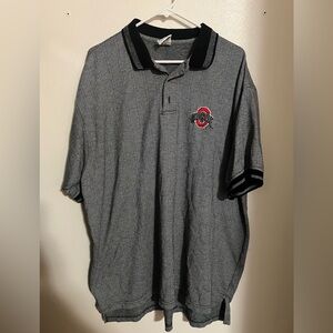 DYNASTY Vintage 90s The Ohio State University Embroidered Polo Grey Men's Sz 2XL